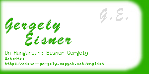 gergely eisner business card